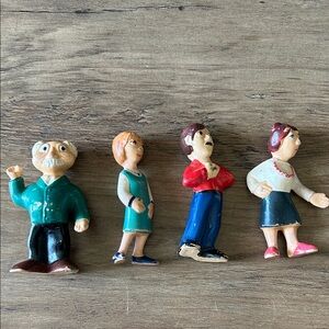 Vintage Passe-Partout pvc figurine (2-3'' ) 1980's set of 4